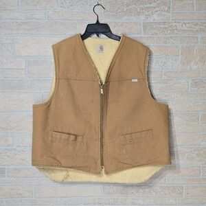 VTG 6SV 70s CARHARTT SHERPA LINED VEST XXL